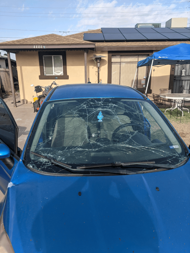 2014 Ford Fiesta Smashed Windshield