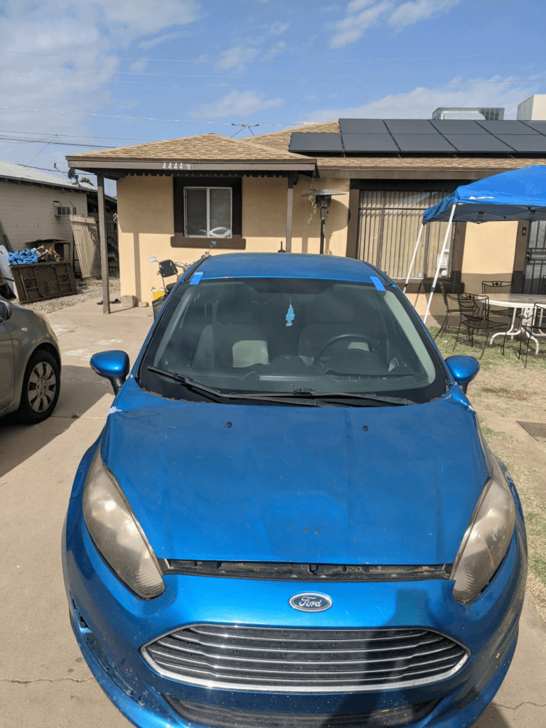2014 Ford Fiesta with New windshield